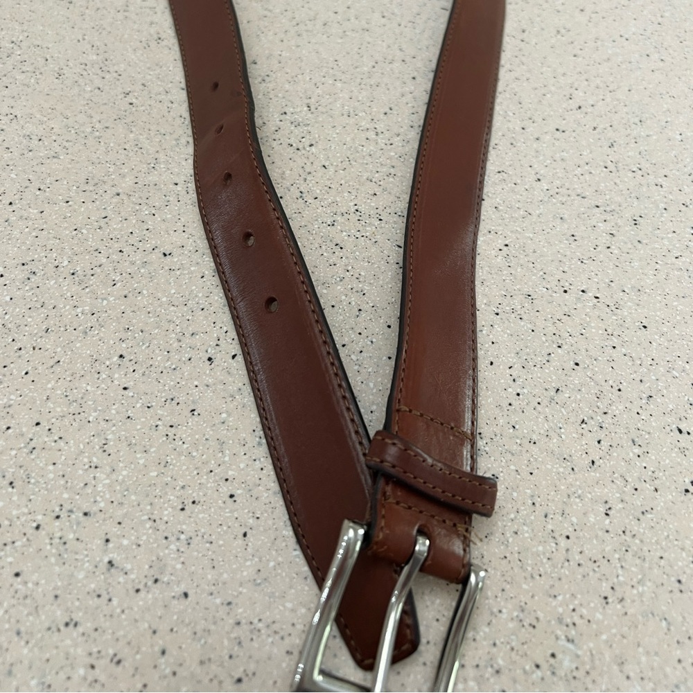 Jcrew genuine leather belt brown size 36